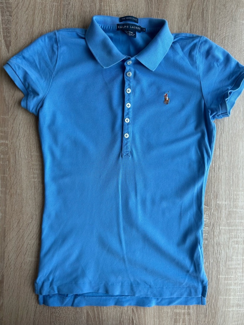 Ralph Lauren Women’s  Blue Skinny Polo Shirt S